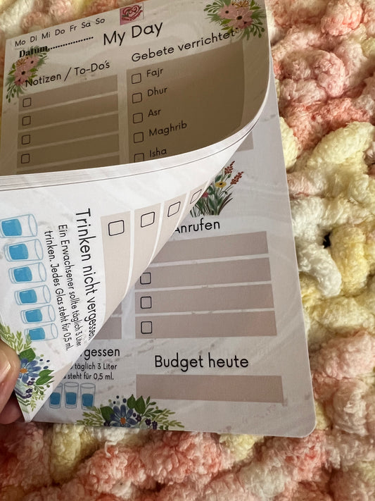 Notizblock „My Day“ – Dein täglicher Begleiter mit Herz & Struktur