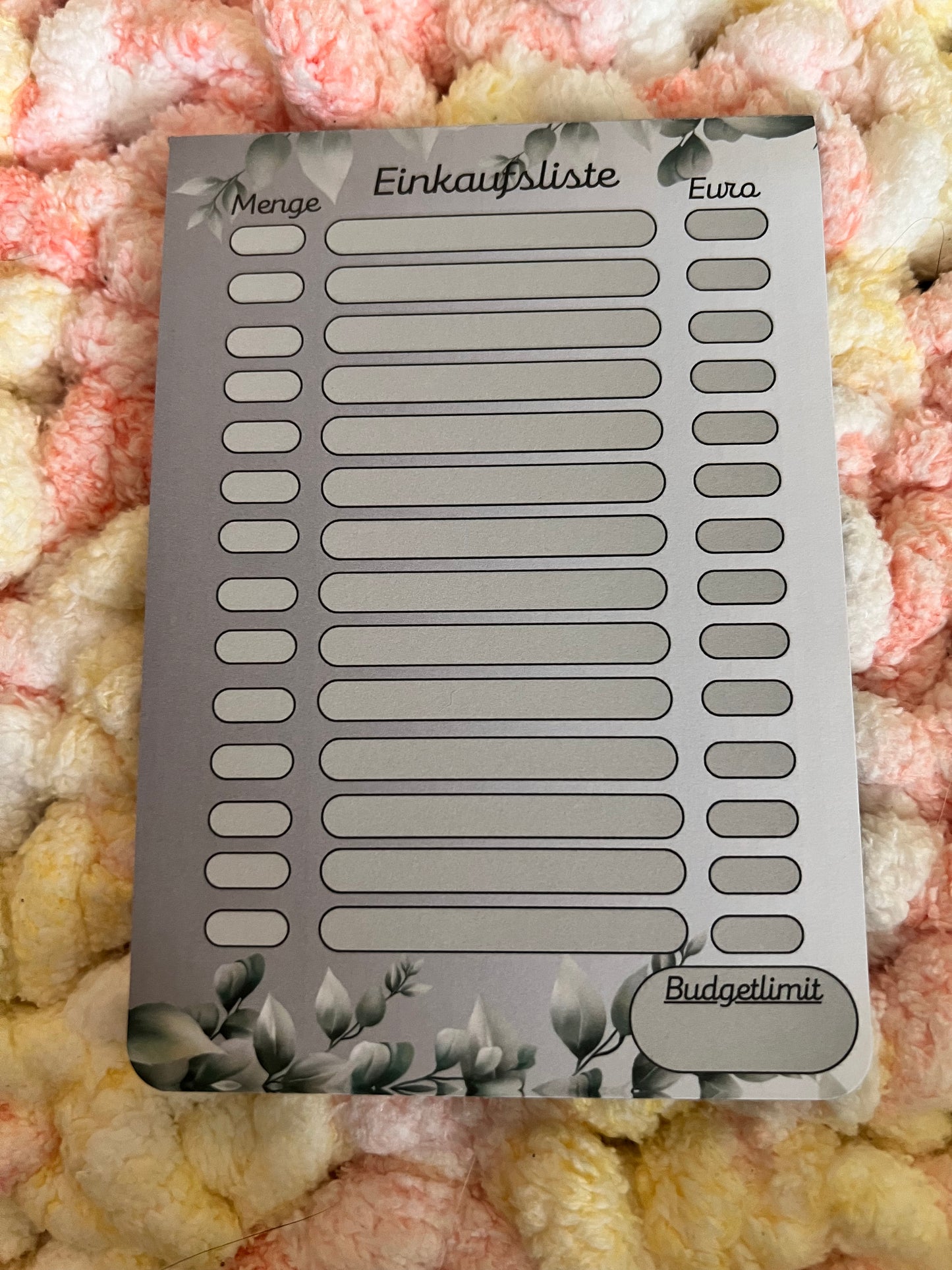 Einkaufsliste "Efeu"