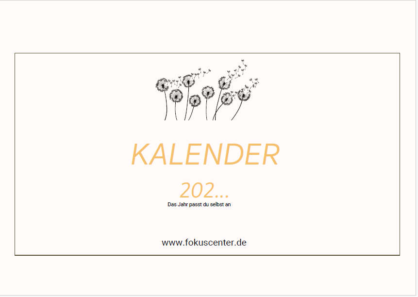 Flexibler Jahres - Motivations-Kalender